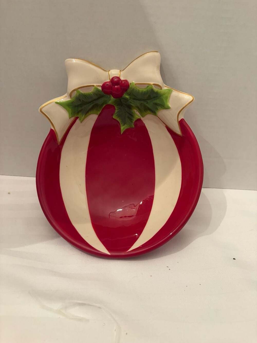 St. Nicholas Square Holly Jolly Christmas Ornament Serving Bowl